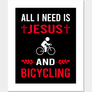 I Need Jesus And Bicycling Bicycle Bicyclist Cycling Cycle Cyclist Posters and Art